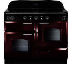 RANGEMASTER  Classic 110 Electric Induction Range Cooker - Cranberry & Chrome